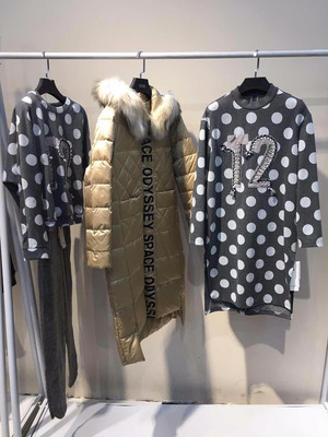 杭州新中洲女裝城品牌折扣店 黑品牌羽絨服與韋珂冬短袖高清細節(jié)全解析